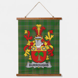 Tapisserie Suspendue Blason de la famille Burroughs irlandais