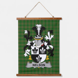 Tapisserie Suspendue Blason irlandais Nelson ou Nealson Famille Crest