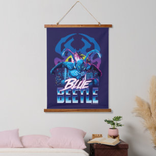 Tapisserie Suspendue Bleu Beetle Rétrowave Ville coucher du soleil