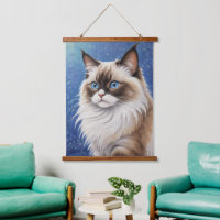 Bleu Eyed Ragdoll Peinture de chat élégant