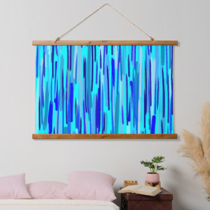 Tapisserie Suspendue Bleu pluie gouttes Abstraites