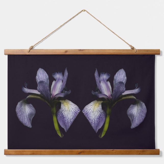 Tapisserie Suspendue Blue Flag Iris Flower Twins (Devant)