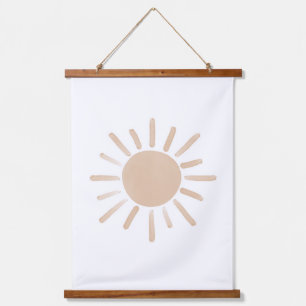 Tapisserie Suspendue Boho Aquarelle Soleil Nourriture Décor