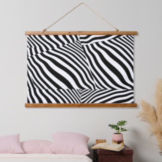 Tapisserie Suspendue Bois d'impression Zebra recouvert