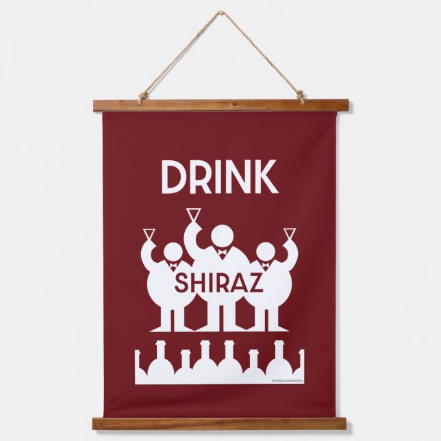 Tapisserie Suspendue Boissons de vins de Shiraz (Recto)