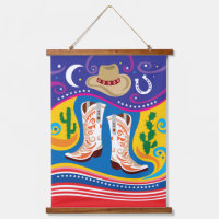 Bottes de cowboy et étoiles du désert