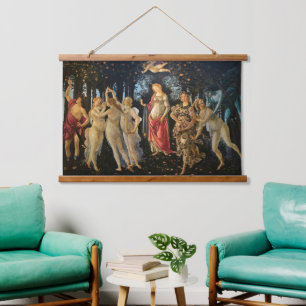 Tapisserie Suspendue Botticelli Primavera Renaissance Florale Déesse