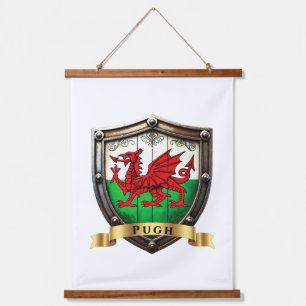 Tapisserie Suspendue Bouclier de nom de famille Pugh Wales