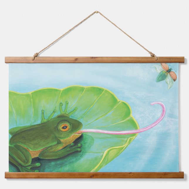 Tapisserie Suspendue Bouton de capture de grenouille (Devant)