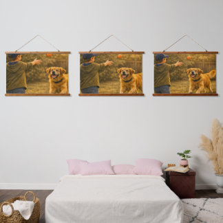 Tapisserie Suspendue Boy Playing Fetch Progression Tapestry – Set of 3