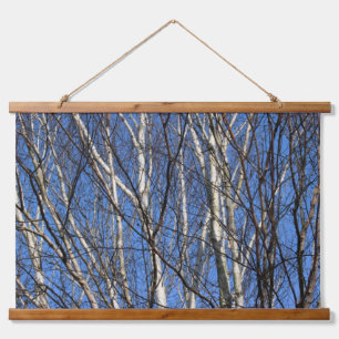 Tapisserie Suspendue Branches de bouleau d'argent