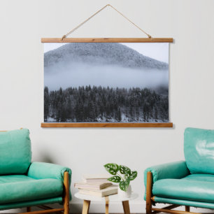 Tapisserie Suspendue Brouillard roulant sur la forêt d'épinette