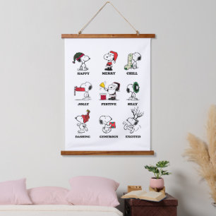 Tapisserie Suspendue cacahuètes Snoopy Christmas Holiday Moods