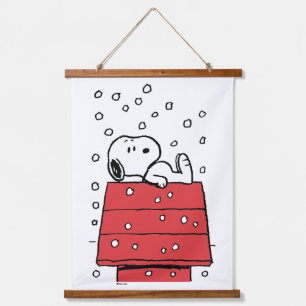 Tapisserie Suspendue cacahuètes Snoopy Doghouse Snowflakes
