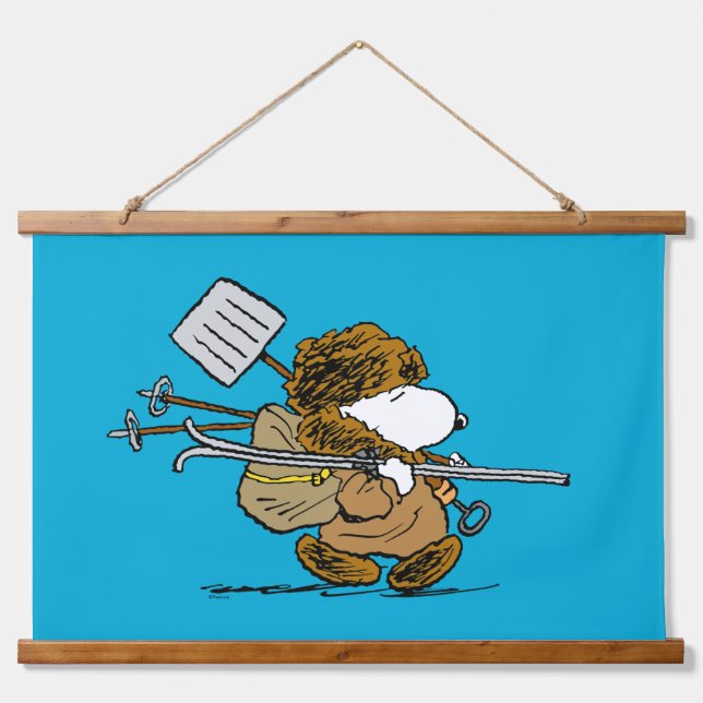 Tapisserie Suspendue cacahuètes | Snoopy Snow Warrior (Devant)