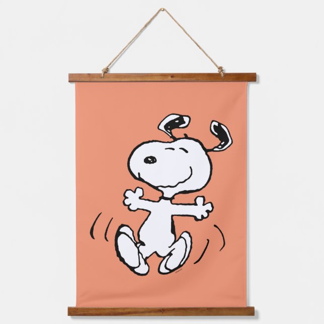 Tapisserie Suspendue cacahuètes | Une Danse Heureuse Snoopy (Recto)