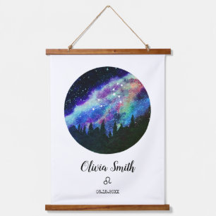 Tapisserie Suspendue Cadeau du signe du zodiaque constellation bleue Li
