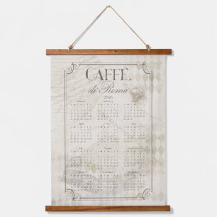 Tapisserie Suspendue Calendrier mural artistique Caffe Roma 2026