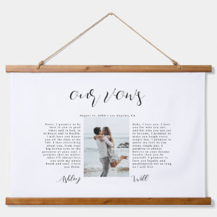 Tapisserie Suspendue Calligraphie Photo Ses Vows Et Ses Vows Mariages