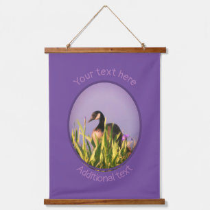 Tapisserie Suspendue Canada Goose Irises Nature Art Personnalisé