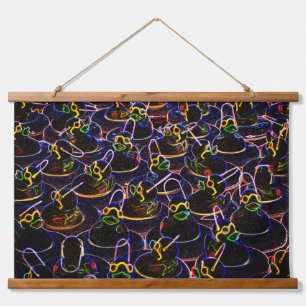 Tapisserie Suspendue Canards en caoutchouc Cool en néon avec des nuance