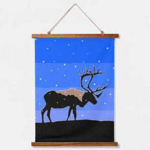 Tapisserie Suspendue Caribou en hiver - Art original de la faune