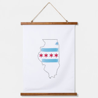 Tapisserie Suspendue Carte de l'Illinois