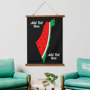 Tapisserie Suspendue Carte de Palestine Watermelon Symbole de la libert