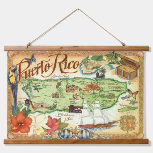 Tapisserie Suspendue Carte Porto Rico