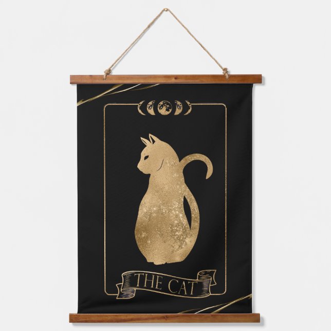 Tapisserie Suspendue Carte Tarot Chat (Recto)
