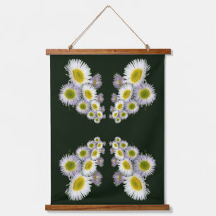 Tapisserie Suspendue Cascading Wild Fleabane Daisies Abstraites
