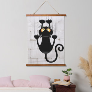 Tapisserie Suspendue Cat Falling down fun dessin personnage
