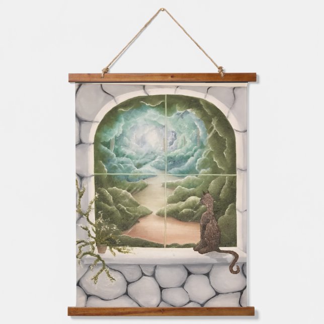 Tapisserie Suspendue Cat in a Window (Recto)