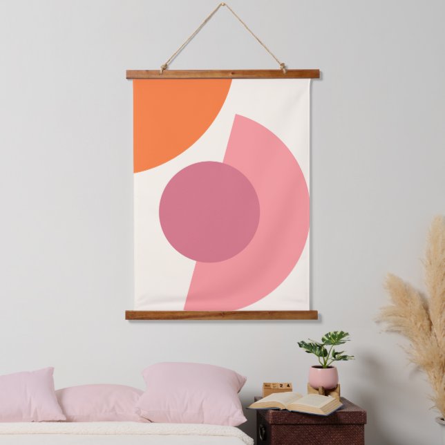 Tapisserie Suspendue Cercles géométriques Abstraits chic Motif d'art mo (Chambre à coucher)