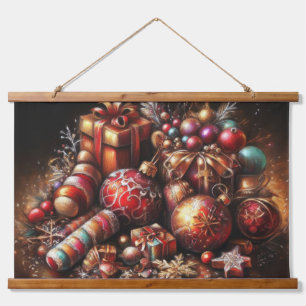 Tapisserie Suspendue Chalk Dessin Noël Cadeau Bonbons Ornament