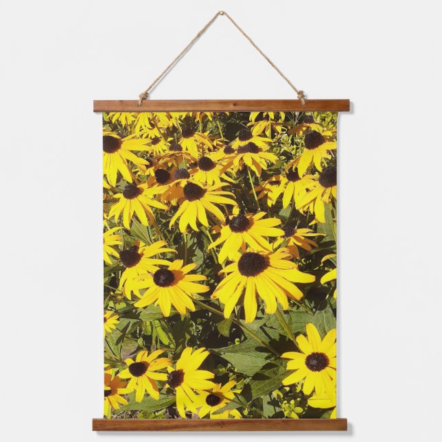 Tapisserie Suspendue Champ de Fleurs sauvages jaunes (Recto)