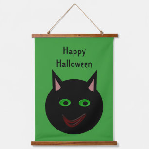 Tapisserie Suspendue Chat noir Halloween personnalisé
