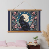 Chat noir mystique Art Nouveau
