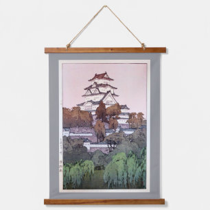 Tapisserie Suspendue Château de Himeji, Hiroshi Yoshida, Gravure sur bo