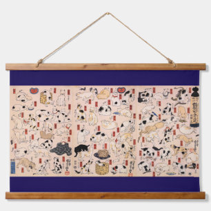 Tapisserie Suspendue Chats Japonais de l'ère Edo, Kuniyoshi, Ukiyo-e