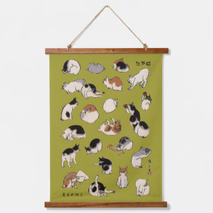 Tapisserie Suspendue Chats japonais, Hiroshige, Ukiyo-e