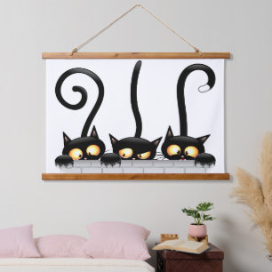 Tapisserie Suspendue Chats Naughty, Playful et drôle de personnages