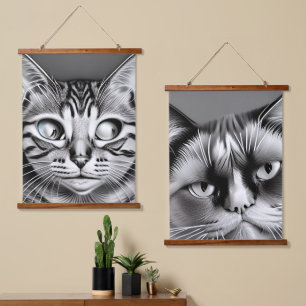 Tapisserie Suspendue Chats stupides et en colère