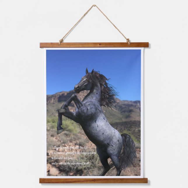 Tapisserie Suspendue Cheval d'élevage sauvage et libre (Recto)