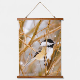 Tapisserie Suspendue Chickadee au plafond noir - Photo originale