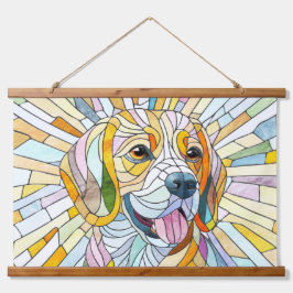 Tapisserie Suspendue Chien beagle - Art Mosaïque coloré