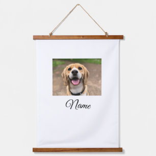 Tapisserie Suspendue Chien chat photo ajouter le nom de l'animal de com