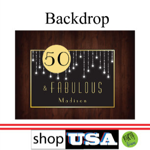 Tapisserie Suspendue Cinquante et fabuleux : String Lights Anniversaire