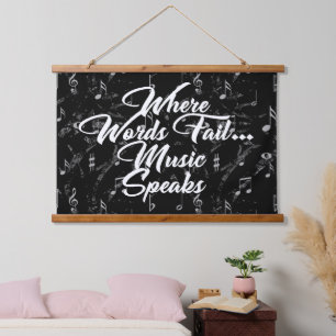 Tapisserie Suspendue Citation de Music Speaks