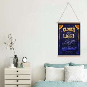 Tapisserie Suspendue Citation Inspirante Lumière & Ombre